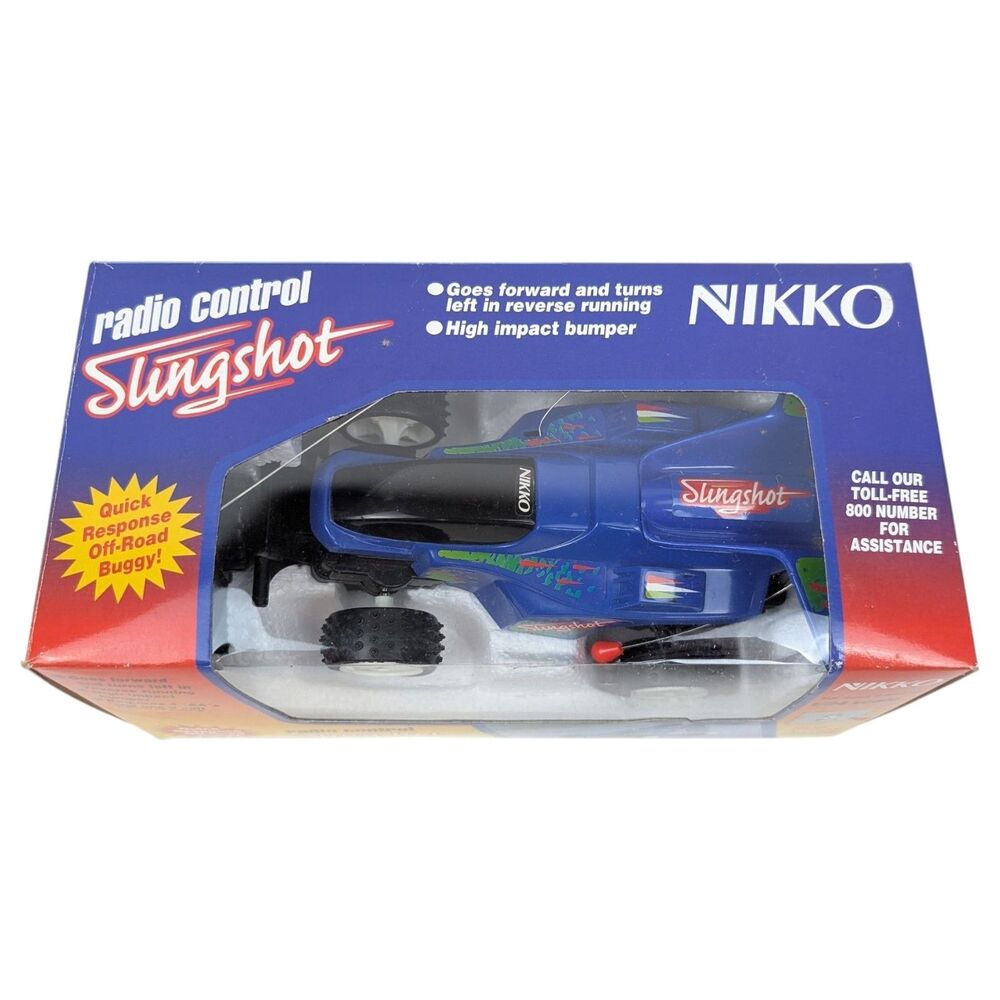 Vintage 80s Nikko Radio Control Slingshot R/C Buggy 1/24 Scale w/ box Test Video - Picture 4 of 16